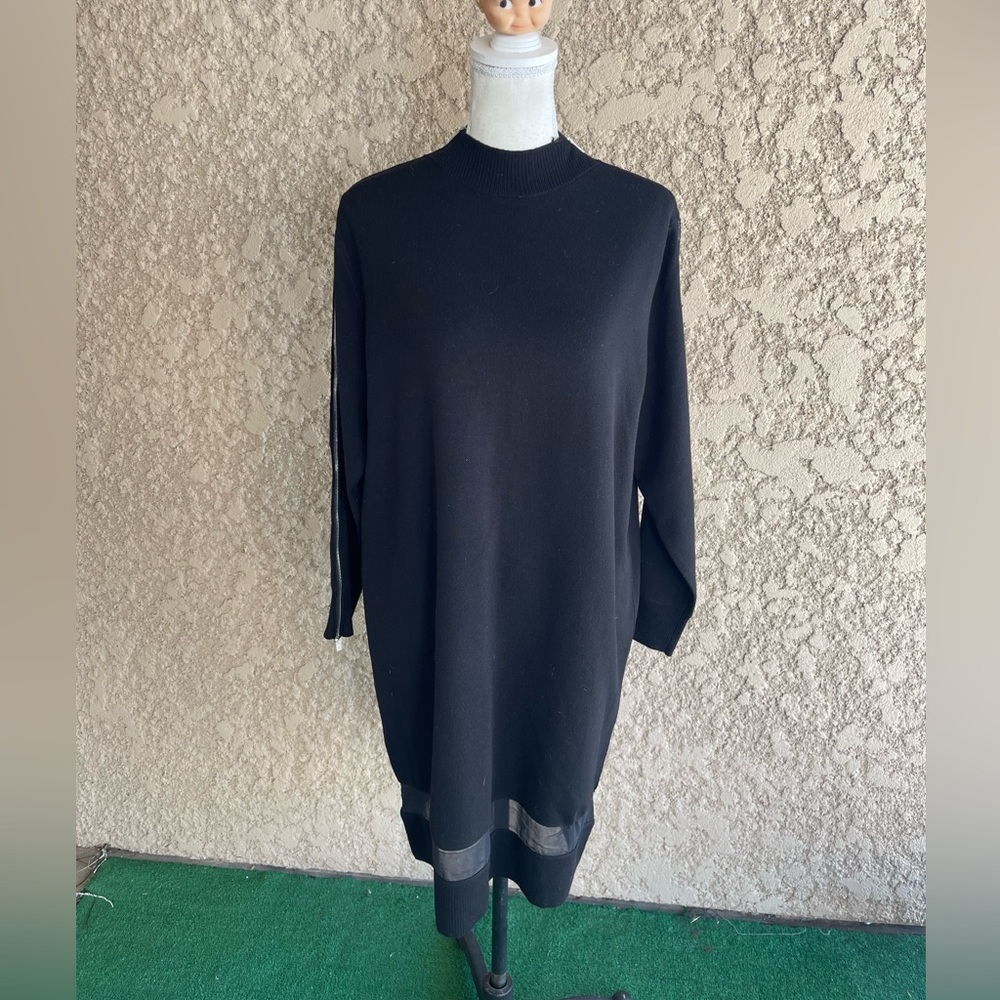 Rag & Bone Black Long Sleeve Maxi Dress with Zippers, Size Small